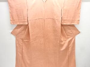 木立風景模様織り出し色無地着物